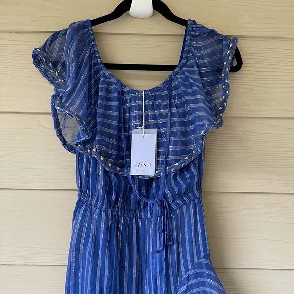 MISA Los Angeles 'Ambrosia' Dress in Blue Crepe M - Picture 7 of 8